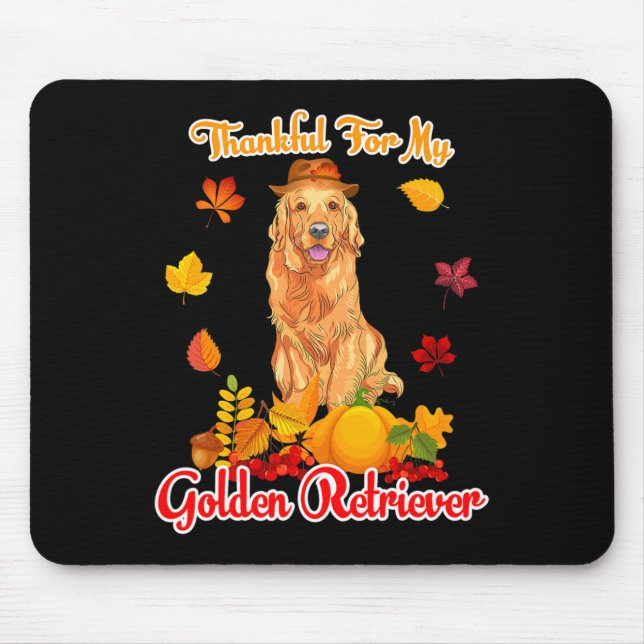 Tapis De Souris Remerciements Pour Mon Golden Retriever Thanksgivi (Devant)