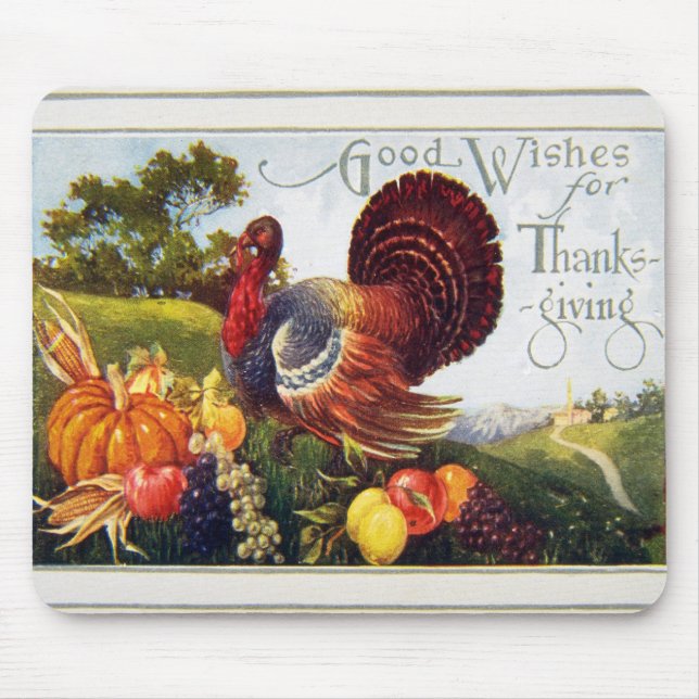 Tapis De Souris Remerciez Thanksgiving (Devant)