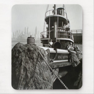 Tapis De Souris Remorqueur vintage de bord de mer de New York City