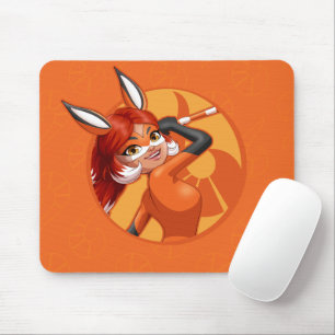 Tapis De Souris Rena Rouge Orange Badge