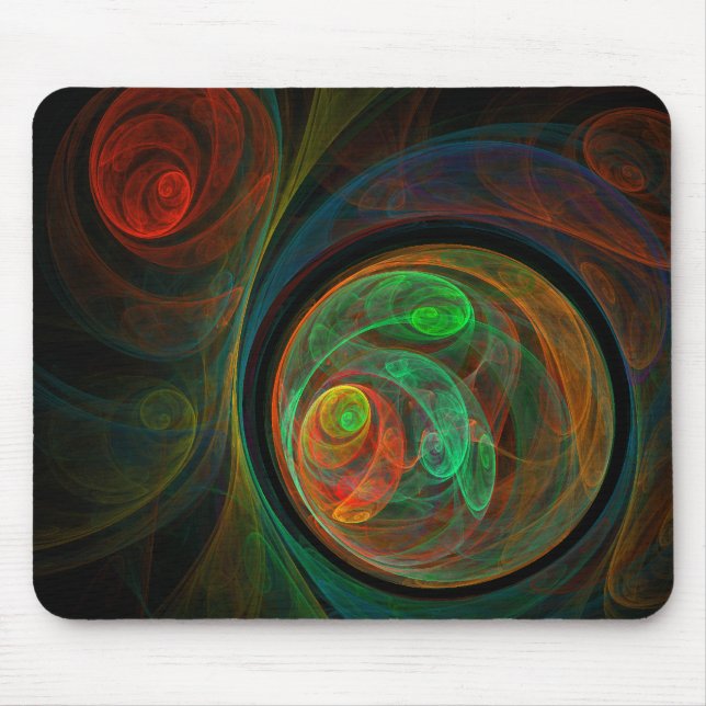 Tapis De Souris Renaissance Green Art Abstrait Mousepad (Devant)