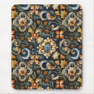 Tapis De Souris Renaissance italienne en bleu