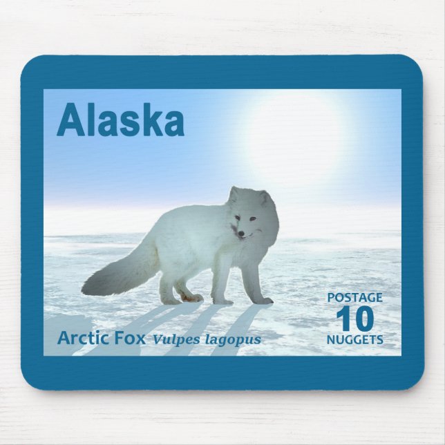 Tapis De Souris Renard arctique - Alaska Postage (Devant)