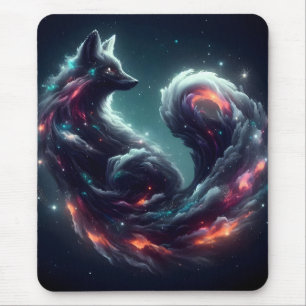 Tapis De Souris Renard cosmique à l'esprit fantaisiste sous la lum