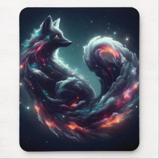 Tapis De Souris Renard cosmique à l'esprit fantaisiste sous la lum