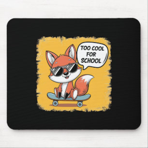 Tapis De Souris Renard de skateboard branché Too Cool For School