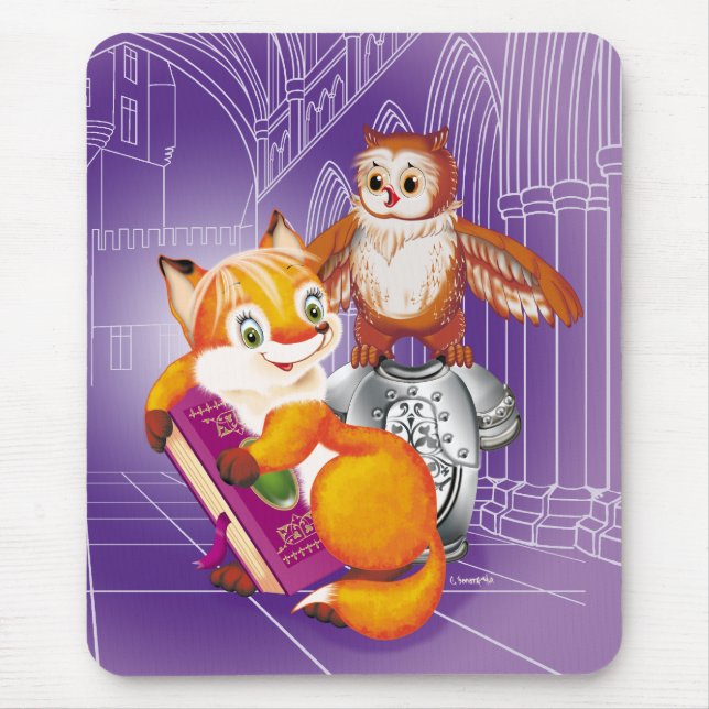Tapis De Souris renard et hibou (Devant)