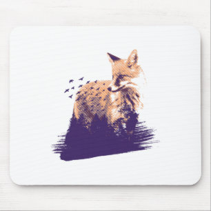Tapis De Souris Renard Nature Forêt Extérieur Camping Randonnée Ca