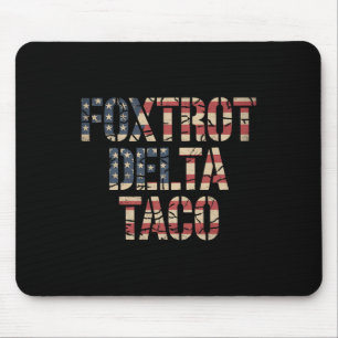 Tapis De Souris Renard Rétro Rouge Delta Taco Drôle Trump Résiste 