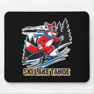 Tapis De Souris Renard skiant aventure de ski alpin lac tahoe