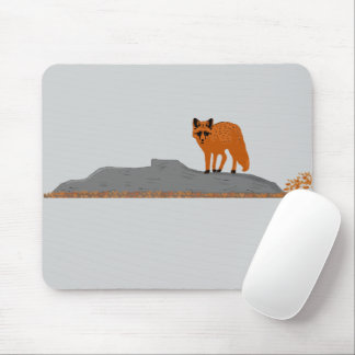 Tapis De Souris 🦊 Renard sur le Rocher