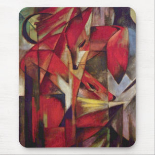 Tapis De Souris Renards de Franz Marc, Cubism Abstrait Vintage