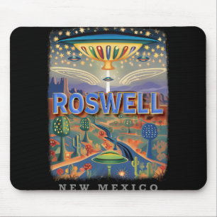 Tapis De Souris Rencontre extraterrestre à Roswell Nouveau-Mexique