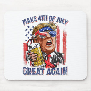 Tapis De Souris Rendre 4 juillet grand à nouveau drôle Trump Homme