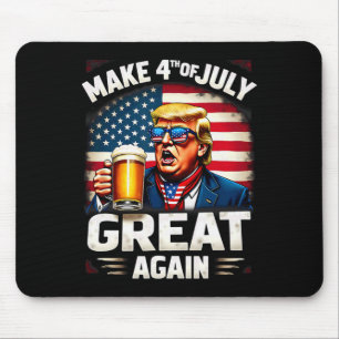 Tapis De Souris Rendre 4 juillet grande à nouveau Bière Trump Boir