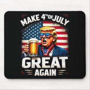 Tapis De Souris Rendre 4 juillet grande nouvelle bière Trump Boire