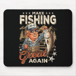 Tapis De Souris Rendre la pêche super à nouveau Usa Drapeau Vintag