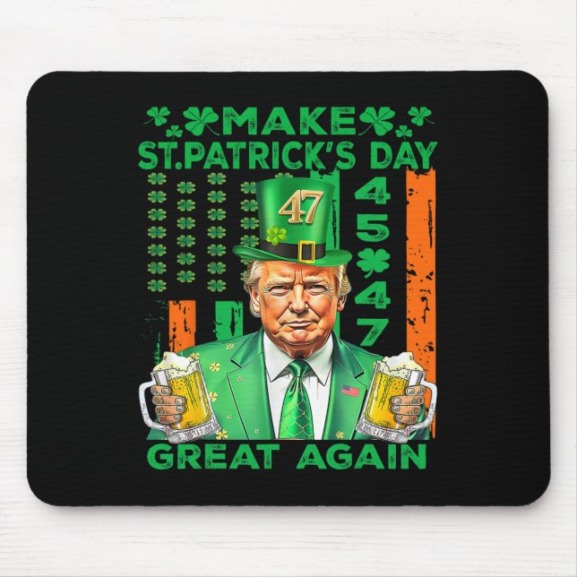 Tapis De Souris Rendre la Saint-Patrick plus belle encore Drapeau  (Devant)