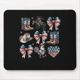 Tapis De Souris Rendre l'Amérique fille occidentale de nouveau Pat