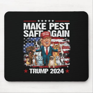 Tapis De Souris Rendre les animaux en sécurité Trump 2024 Sauvegar