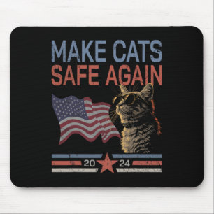 Tapis De Souris Rendre les chats en sécurité à nouveau Chemise Drô