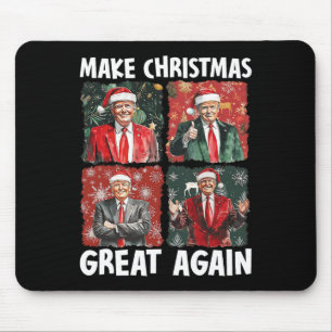 Tapis De Souris Rendre Noël super à nouveau drôle Père Noël Trump 