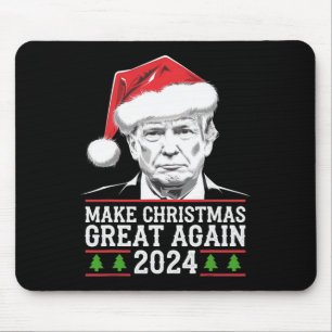 Tapis De Souris Rendre Noël super Père Noël amusant Trump Noël