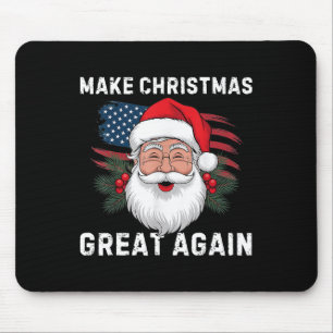 Tapis De Souris Rendre Noël super Père Noël amusant Trump Noël