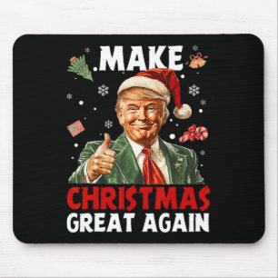 Tapis De Souris Rendre Noël super Père Noël amusant Trump Noël