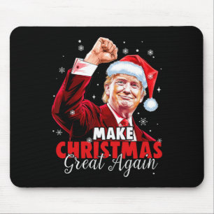 Tapis De Souris Rendre Noël super Père Noël amusant Trump Noël