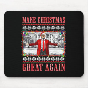 Tapis De Souris Rendre Noël super Père Noël amusant Trump Noël