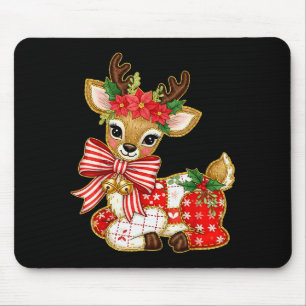 Tapis De Souris Renne Patchwork Noël Fille Prépa Noël Fêtes