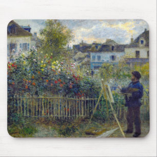 Tapis De Souris Renoir - Claude Monet Peinture dans son jardin