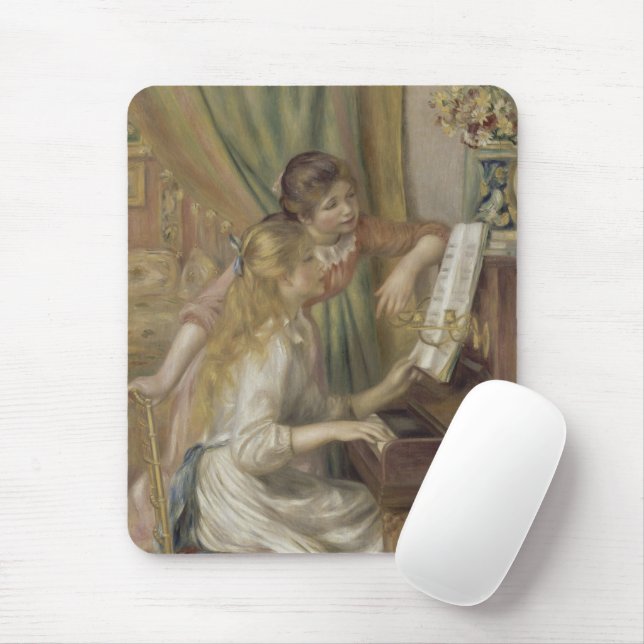 Tapis De Souris Renoir - Girls at the Piano Fine Art (Avec souris)