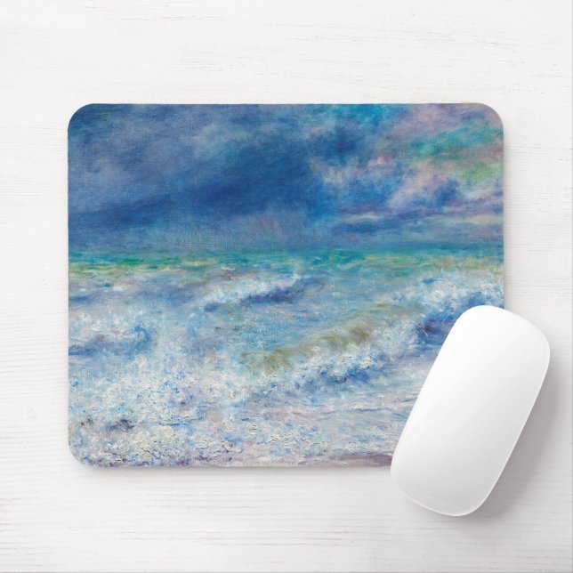 Tapis De Souris Renoir Seascape. Mer bleue / impressionnisme nauti (Avec souris)