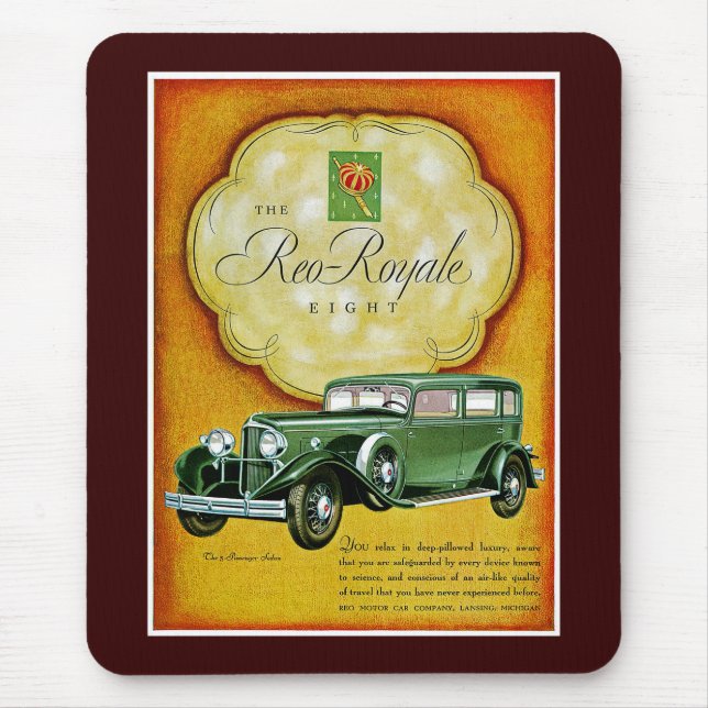 Tapis De Souris Reo-Royale Huit Annonce Automobile (Devant)