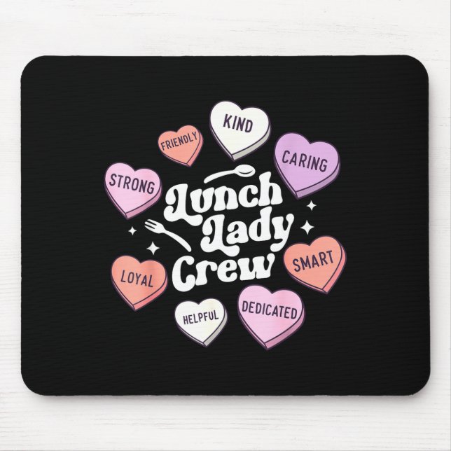Tapis De Souris Repas de la Saint-Valentin Lady Groovy Cafétéria S (Devant)