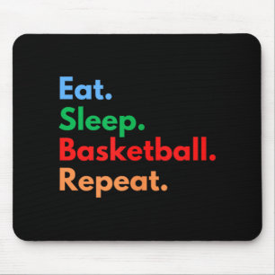 Tapis De Souris Répéter Le Basket-Ball Du Sommeil Pour Les Joueurs