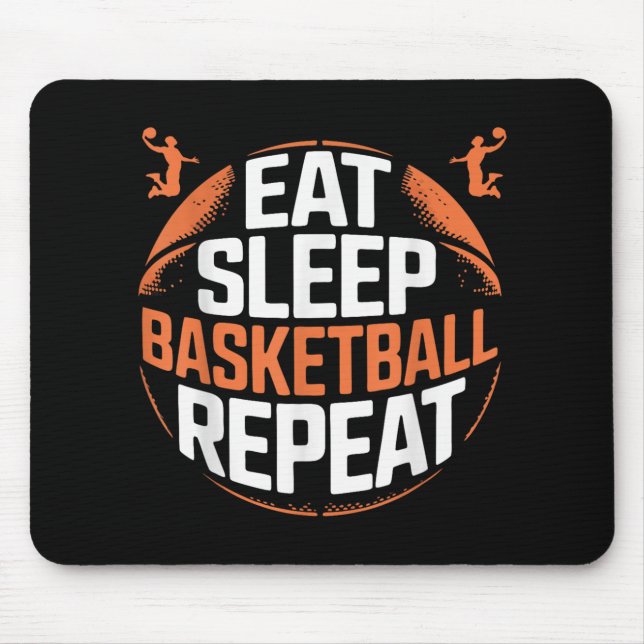 Tapis De Souris Répéter le basketball du sommeil (Devant)