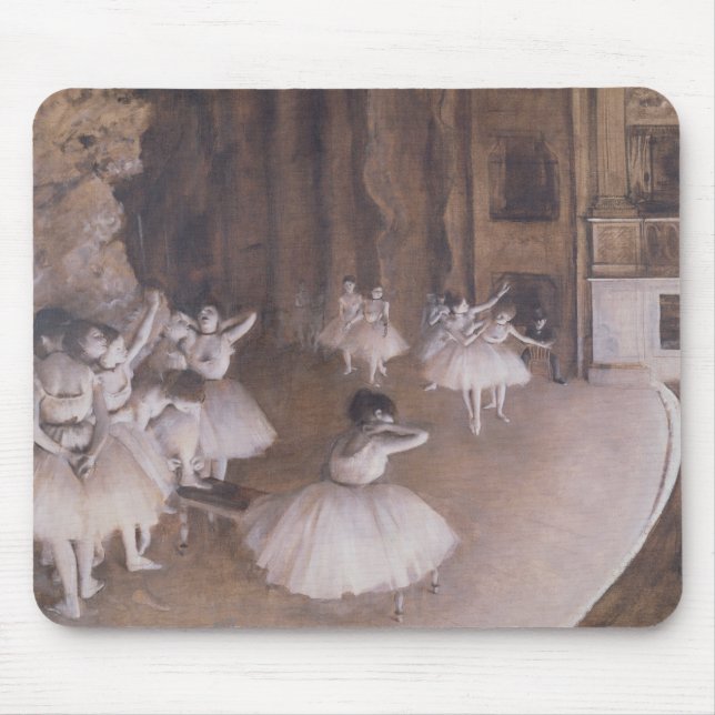 Tapis De Souris Répétition de ballet d'Edgar Degas | sur l'étape, (Devant)