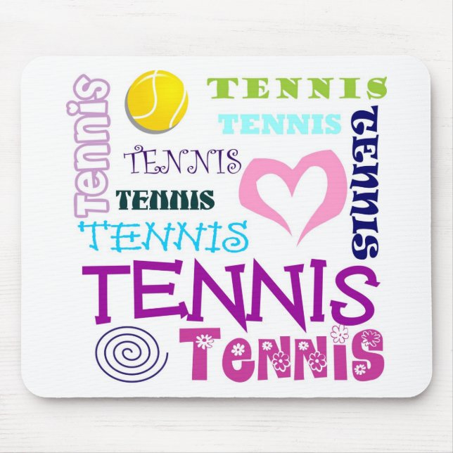 Tapis De Souris Répétition de tennis (Devant)