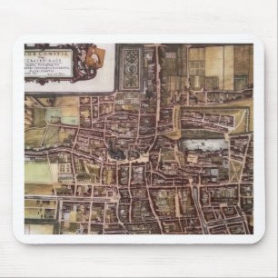 Tapis De Souris Réplique carte de la ville de La Haye 1649