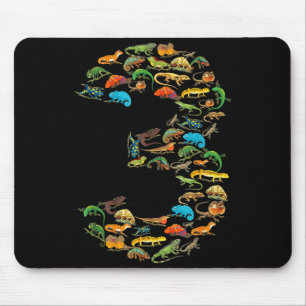 Tapis De Souris reptiles lézards 3 ans anniversaire 3ème anniversa