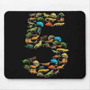 Tapis De Souris reptiles lézards 5 ans anniversaire 5ème anniversa