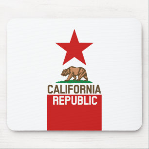 Tapis De Souris RÉPUBLIQUE DE CALIFORNIE Drapeau d'État Red Star D