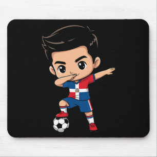 Tapis De Souris République dominicaine Enfant Dab Kid Drapeau domi