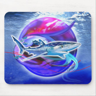Tapis De Souris Requin bleu et poisson pilote