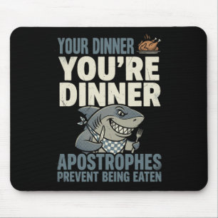Tapis De Souris Requin de grammaire amusant professeur d'anglais p