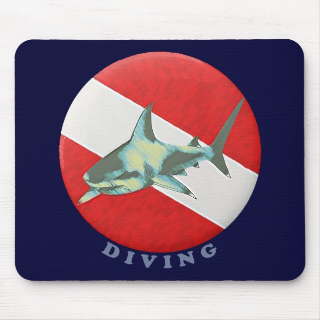 Tapis De Souris requin-drapeau (Devant)