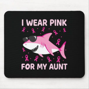 Tapis De Souris Requin Je Porte Du Rose Pour Ma Tante Cancer Du Se